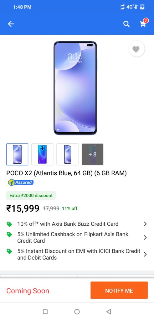 Poco x2 Flipkart