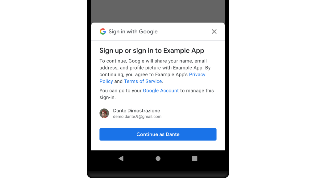 Google One-Tap Signin